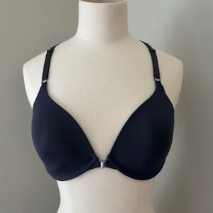 GAP Body Dark Grey Lace Racerback Bra Lined with Underwire 34D